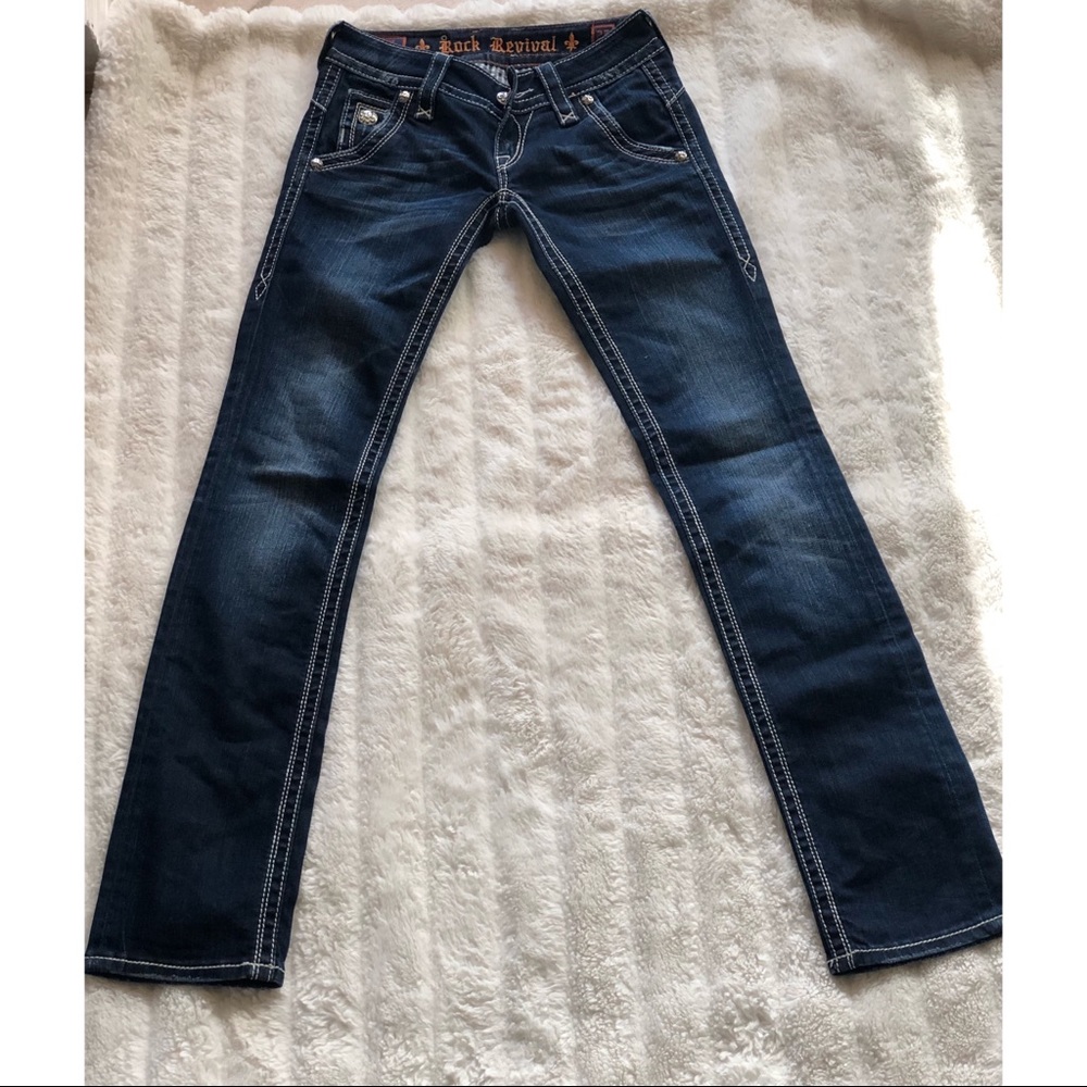 Rock Revival Adele straight dark jeans